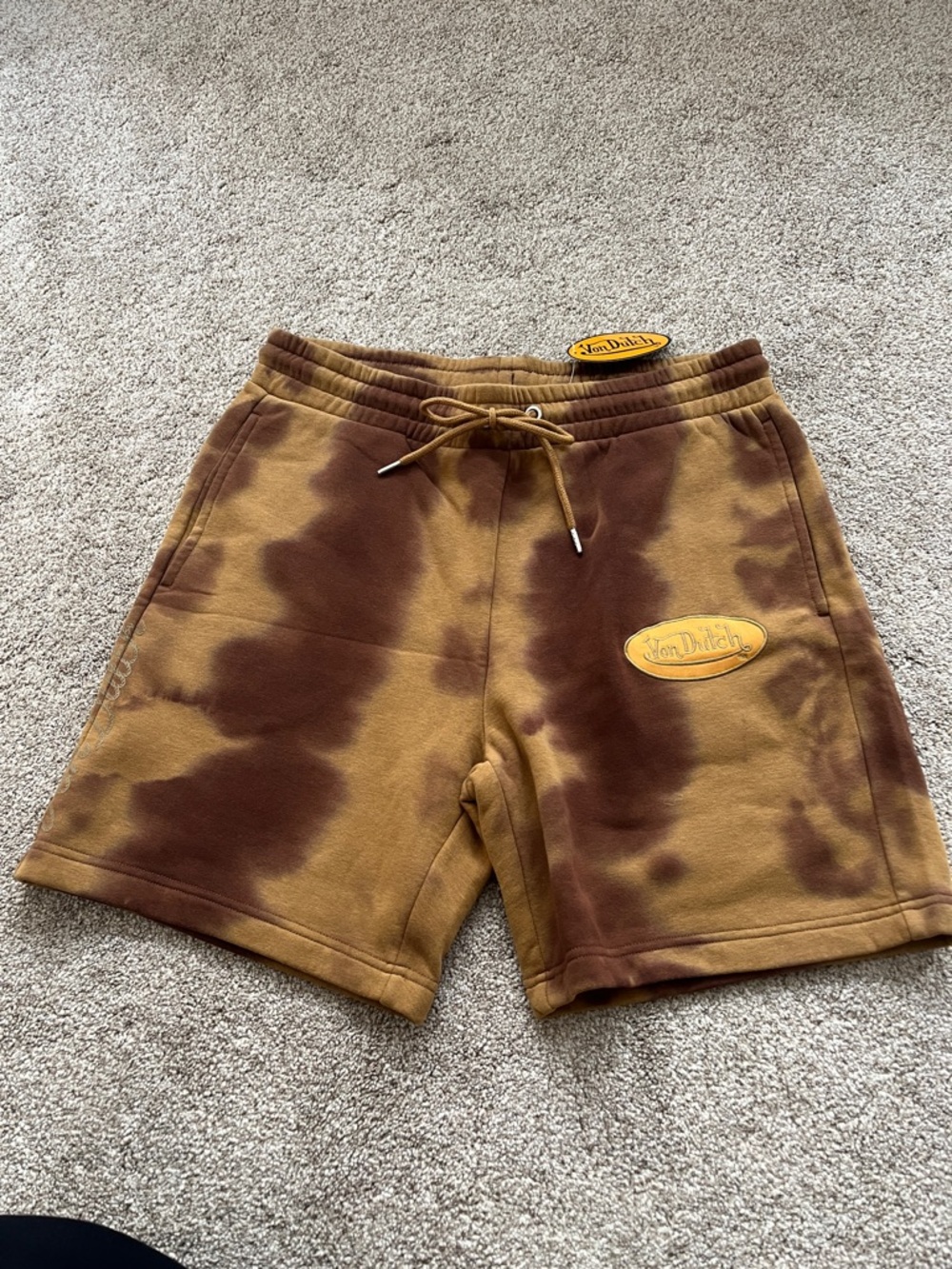 Von Dutch Brown Tie-Dye Shorts